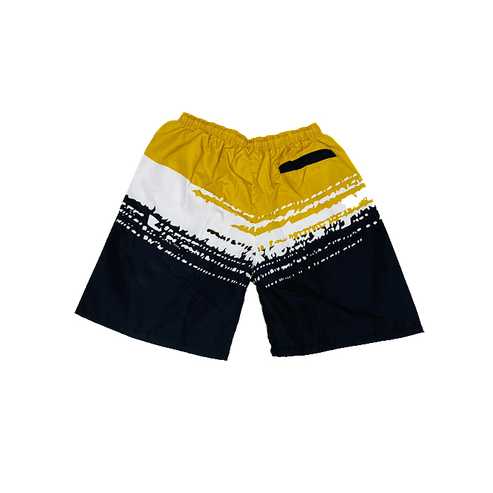 Black with Yellow Windbreaker Short