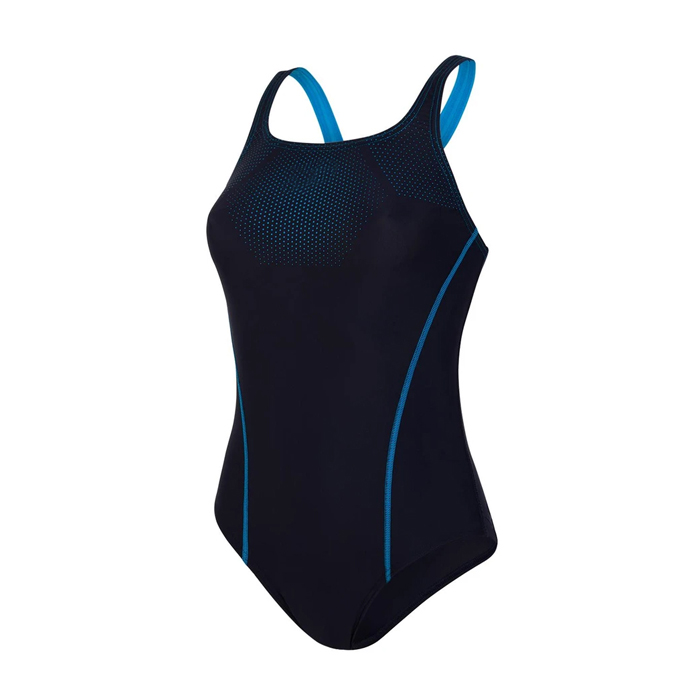 Black with Blue Line Bathing Suit