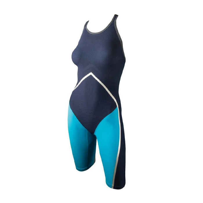 Black with Sky Blue Bathing Suit