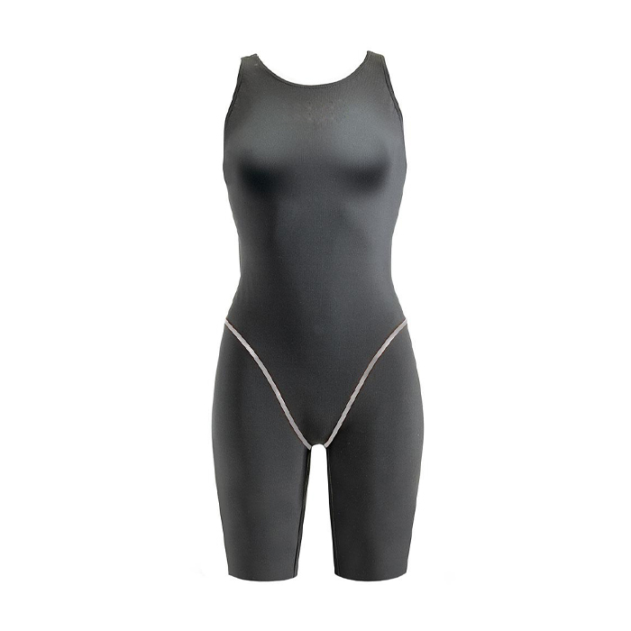 Black with White Line Bathing Suit