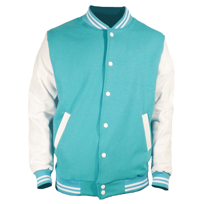 Ocean Blue with White Varsity Jacket