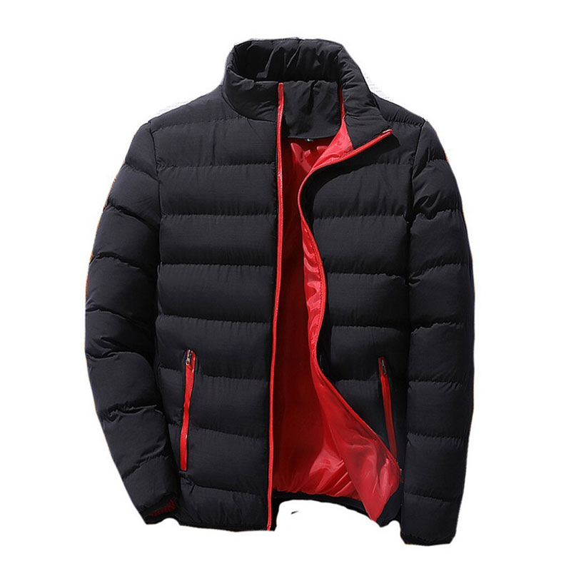 Black with Red Puffer Jacket