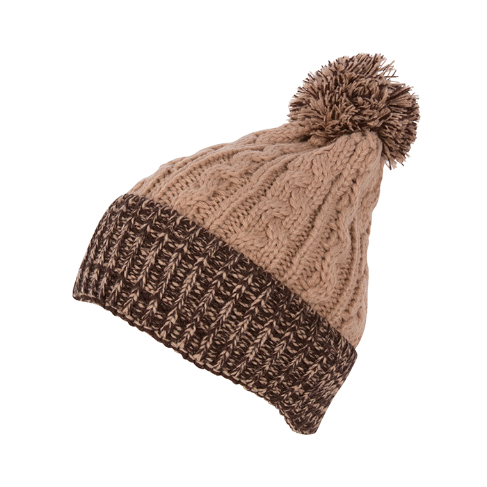 Double Shaded Brown Beanie Cap