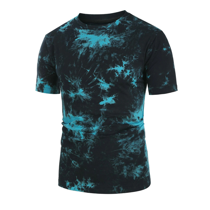 Black with Sky Blue T-shirt