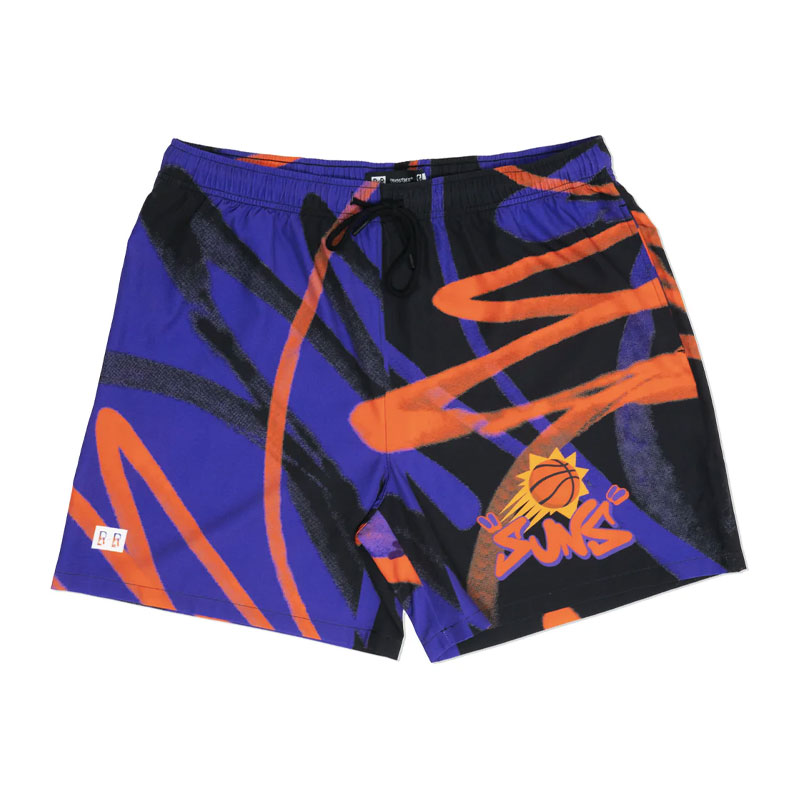 Blue and Orange Windbreaker Short
